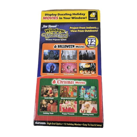 Star Shower Window Wonderland Projector Halloween Santa Christmas Movies Decor - Picture 3 of 6